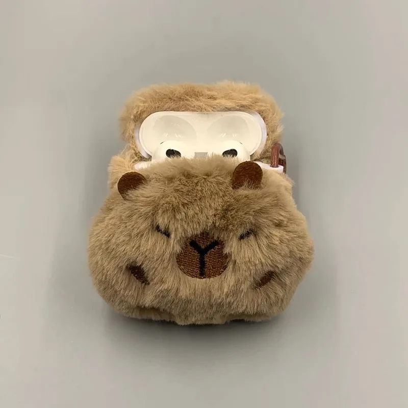 Three-dimensional Plush Cute Capabala Earphone Sleeves