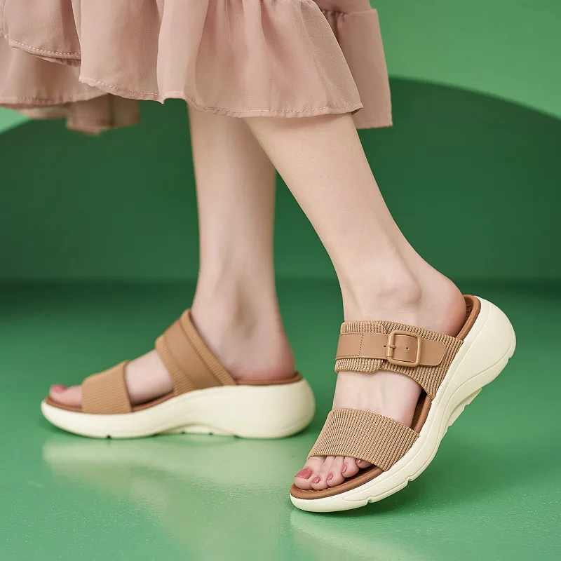 Thick Sole MD Slide Sandals - Lightweight Non Slip Casual Sport Sandals For Men And Women